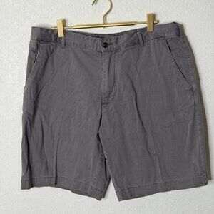 Faherty Chino Cotton Shorts Mens Size 35 Gray 9-inch Inseam Casual Walking Outdo